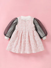 2pcs Girls Puff Sleeve Turtleneck Sweater & Jumper Skirt Set, Autumn/Winter Chic & Cute Outfit